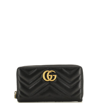 Gucci GG Marmont Zip Around Wallet Matelasse Leather