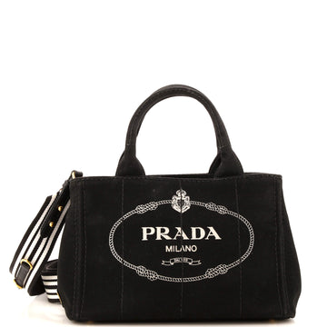 Prada Canapa Convertible Tote Canvas Mini