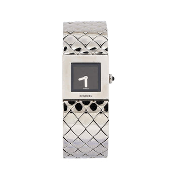 Chanel Matelasse Quartz Watch Stainless Steel 19