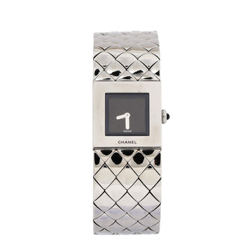 Chanel Matelasse Quartz Watch Stainless Steel 19