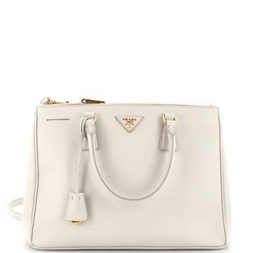 Prada Double Zip Lux Tote Saffiano Leather Medium