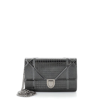 Christian Dior Diorama Wallet on Chain Cannage Embossed Calfskin