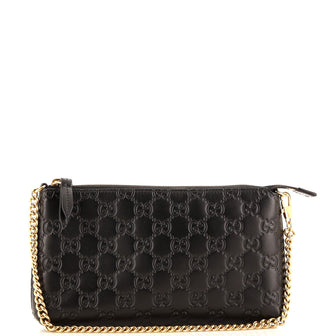 Gucci Chain Wristlet Wallet Guccissima Leather