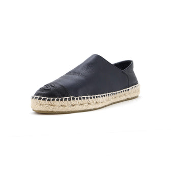 Chanel Women's CC Logo Cap Toe Espadrilles Leather