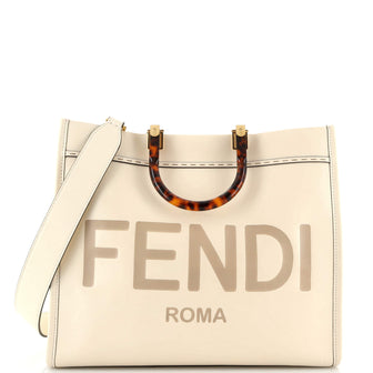 Fendi Sunshine Shopper Tote Leather Medium