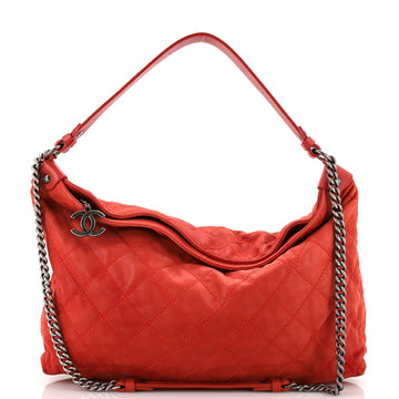 Chanel Coco Daily Hobo Quilted Iridescent Calfskin Large