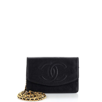 Chanel Timeless Wallet on Chain Caviar