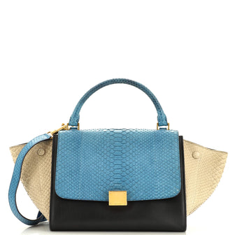 Celine Trapeze Bag Python Small