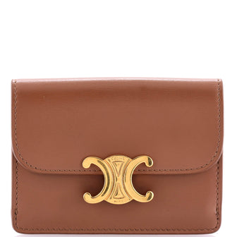 Celine Triomphe Card Case Leather