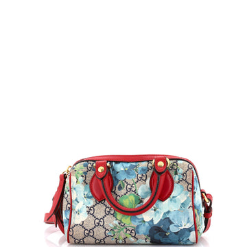 Gucci Convertible Boston Bag (Outlet) Blooms Print GG Coated Canvas Nano