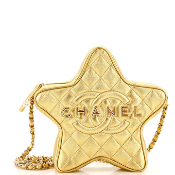 Chanel CC Walk of Fame Star Bag Quilted Metallic Lambskin