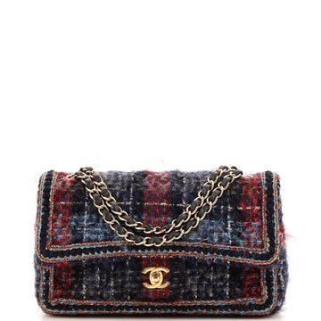 Chanel Paris-Hamburg Classic Single Flap Bag Braided Quilted Tweed Medium