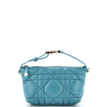 Christian Dior DiorTravel Nomad Pouch Macrocannage Quilt Calfskin Small