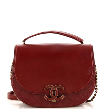 Chanel Coco Curve Flap Messenger Calfskin and Quilted Goatskin Medium