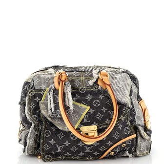 Louis Vuitton Patchwork Bowly Handbag Denim