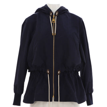 Louis Vuitton Women's Drawstring Monogram Parka Polyester and Silk Blend