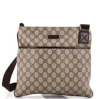 Gucci Flat Messenger Bag GG Coated Canvas Medium