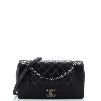 Chanel Mademoiselle Vintage Flap Bag Quilted Sheepskin Medium