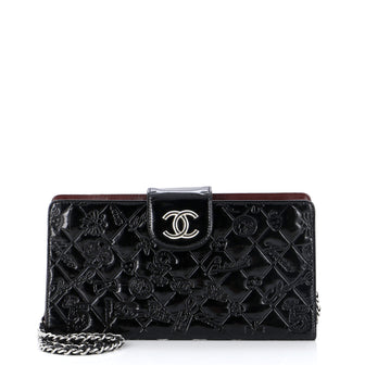 Chanel Lucky Symbols Wallet on Chain Embossed Quilted Patent