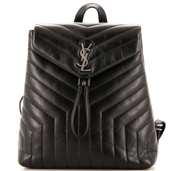 Saint Laurent LouLou Backpack Matelasse Chevron Leather Medium