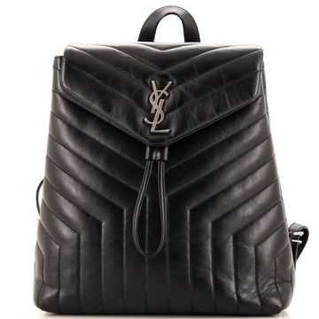Saint Laurent LouLou Backpack Matelasse Chevron Leather Medium