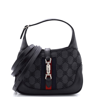 Balenciaga x Gucci The Hacker Project Jackie 1961 Hobo BB Canvas Mini