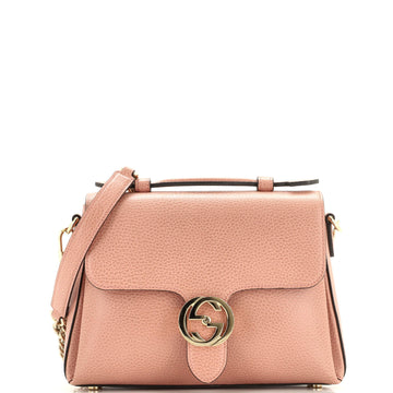 Gucci Interlocking Top Handle Bag (Outlet) Leather Small