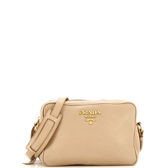 Prada Double Zip Camera Bag Vitello Daino