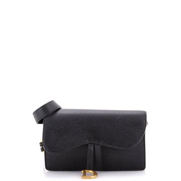 Christian Dior Saddle Rectangular Belt Bag Leather