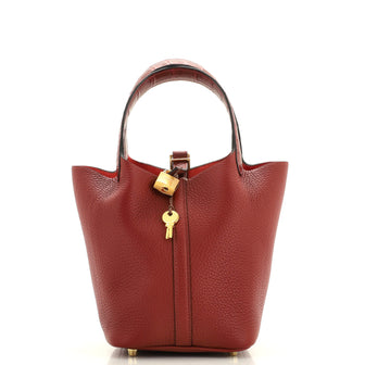 Hermes Touch Picotin Lock Bag Clemence with Matte Alligator PM