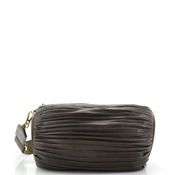Loewe Bracelet Pouch Shoulder Bag Pleated Fabric