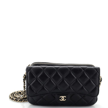 Chanel Classic Flap Phone Holder with Chain Quilted Lambskin