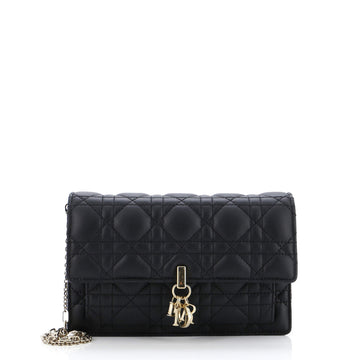 Christian Dior Miss Dior Charms Chain Pouch Cannage Quilt Lambskin