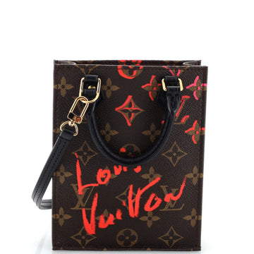 Louis Vuitton Petit Sac Plat Bag Limited Edition Fall in Love Monogram Canvas