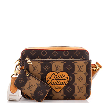 Louis Vuitton Nigo Trio Messenger Bag Limited Edition Stripes Monogram Canvas