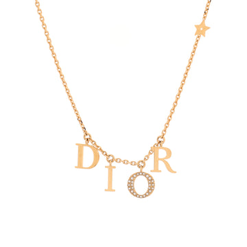 Christian Dior Dio(r)evolution Logo Letters Charm Necklace Metal with Crystals