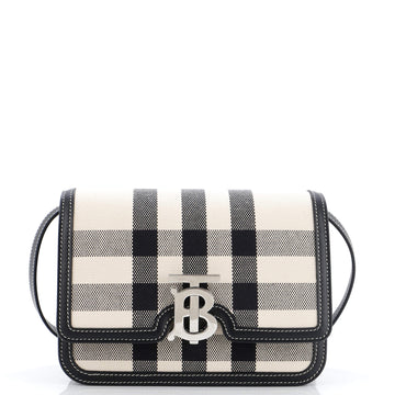 Burberry TB Flap Bag Canvas Small