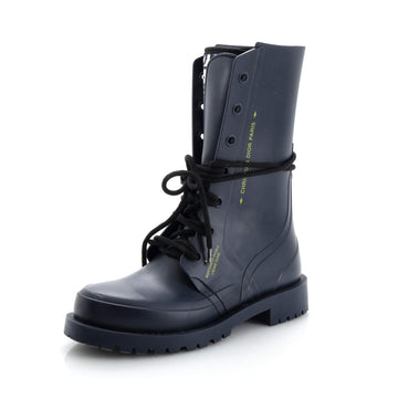 Christian Dior Women's Diorcamp Combat Rain Boots Rubber
