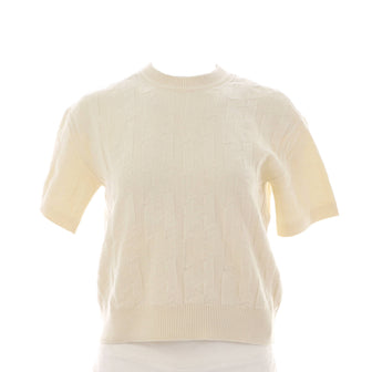 Hermes Women's H Short Sleeve Crewneck Sweater Wool