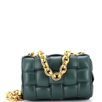Bottega Veneta Cassette Chain Crossbody Bag Padded Maxi Intrecciato Leather