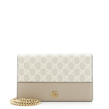 Gucci GG Marmont Flap Chain Shoulder Bag GG Coated Canvas and Leather Mini