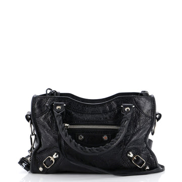 Balenciaga Logo Strap City Classic Studs Bag Leather Mini