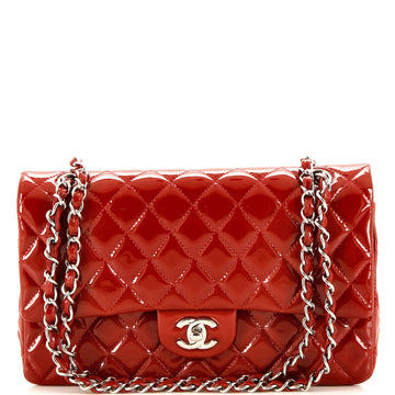 Chanel Classic Double Flap Bag Quilted Patent Medium