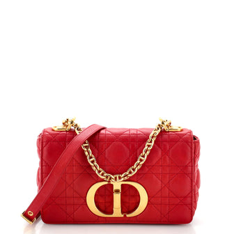 Christian Dior Caro Bag Cannage Quilt Calfskin Small