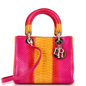 Christian Dior Lady Dior Bag Python Medium