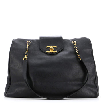 Chanel Vintage Supermodel Weekender Bag Caviar Large