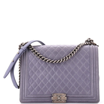 Chanel Boy Flap Bag Quilted Calfskin Large