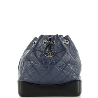 Chanel Gabrielle Backpack Quilted Aged Calfskin Small