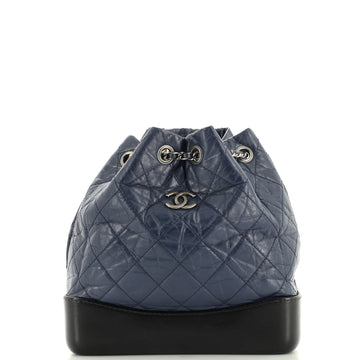 Chanel Gabrielle Backpack Quilted Aged Calfskin Small