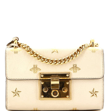 Gucci Padlock Shoulder Bag Printed Leather Small